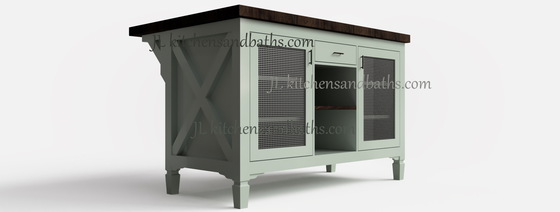  Green Kitchen Island Mesh Doors