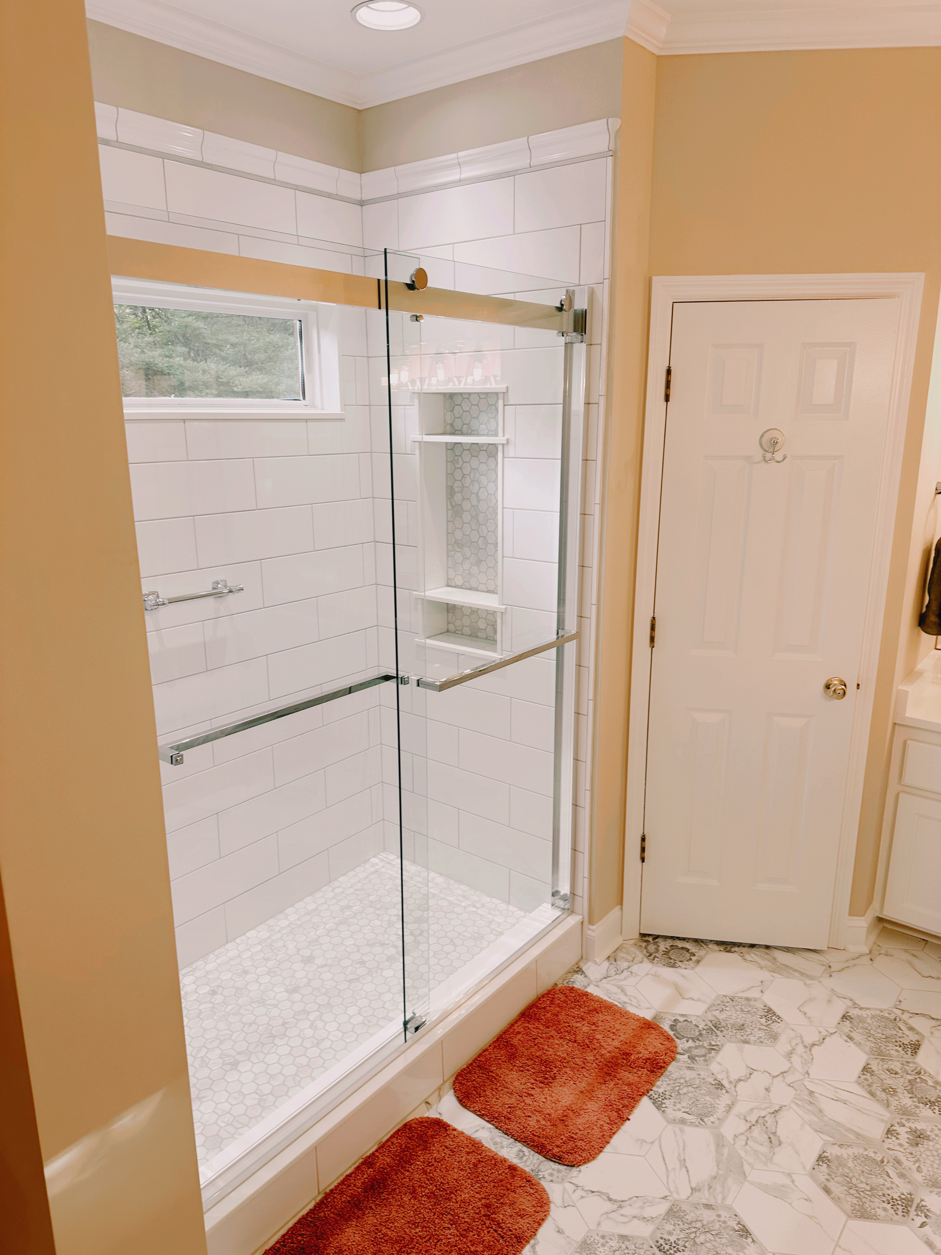 Bathroom Remodeled Shower and toilet closet side view